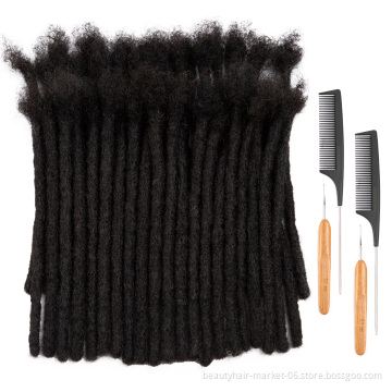 Wholesale Human Dread locks Extensions Vendors,0.8cm Dread Locs Hair,Free Sample 100% Handmade Human Hair Dread lock Extension